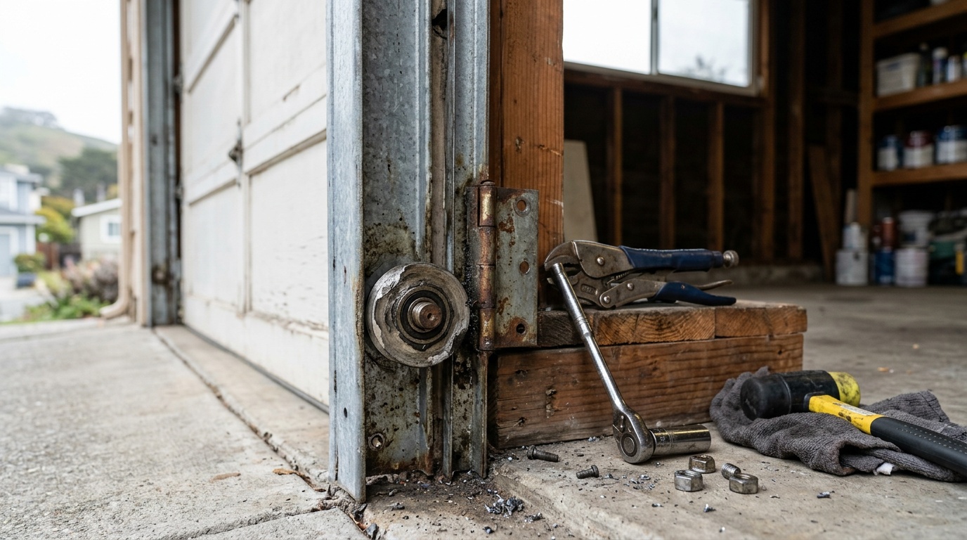 Noisy Overhead Garage Door Repair in Millbrae